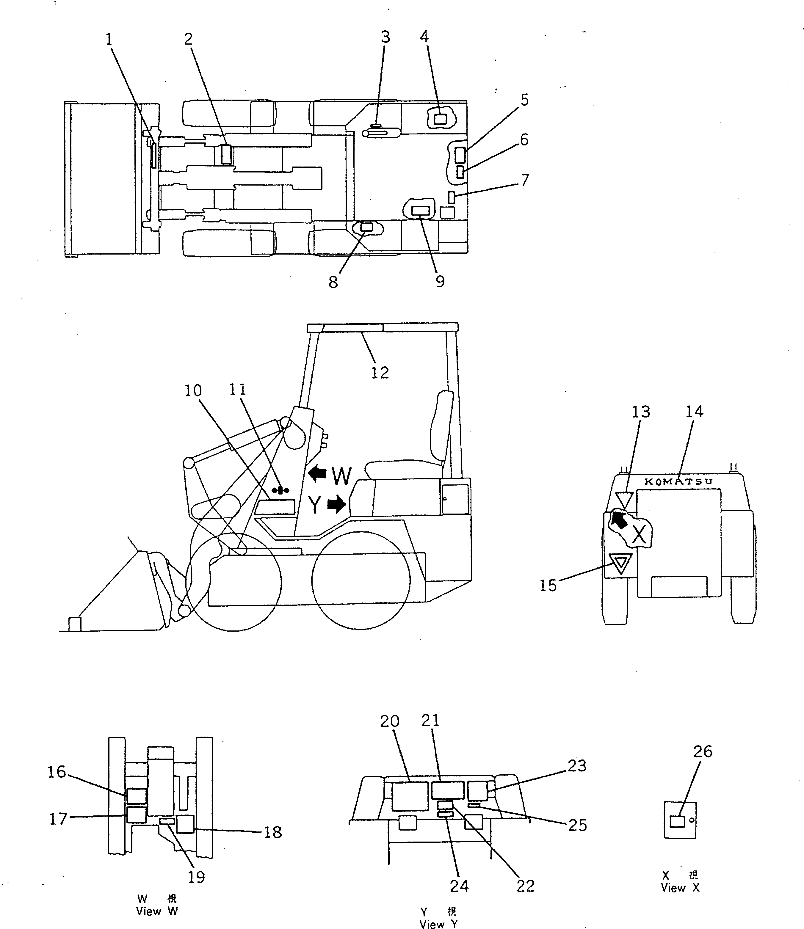 Табличка FF7822-87410 KOMATSU
