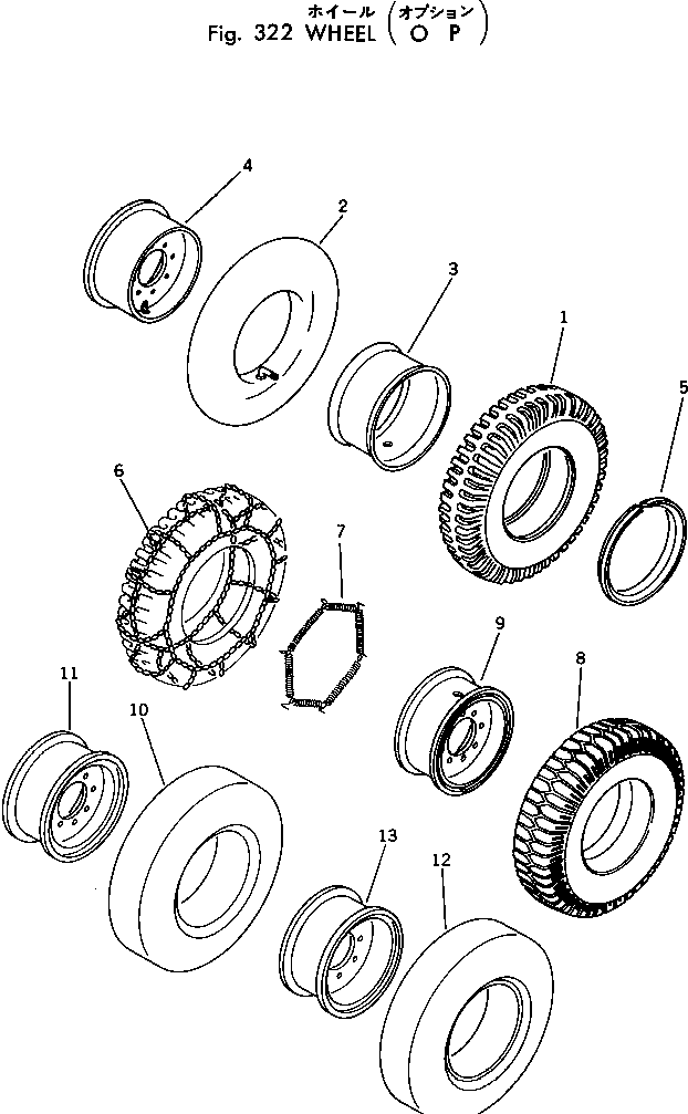 TIRE CHAIN ASS'Y FF7810-93950 KOMATSU