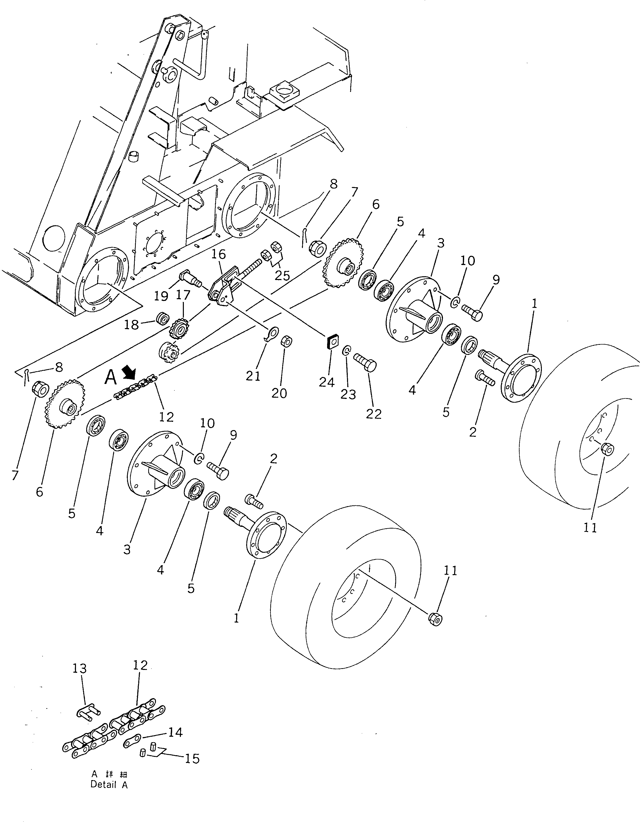 AXLE,DRIVE FF7810-22111 KOMATSU