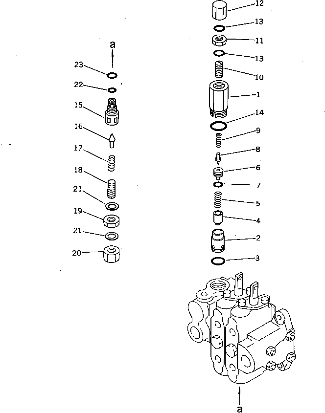 VALVE ASS'Y,SAFETY AND RELIEF FF7814-61950 KOMATSU