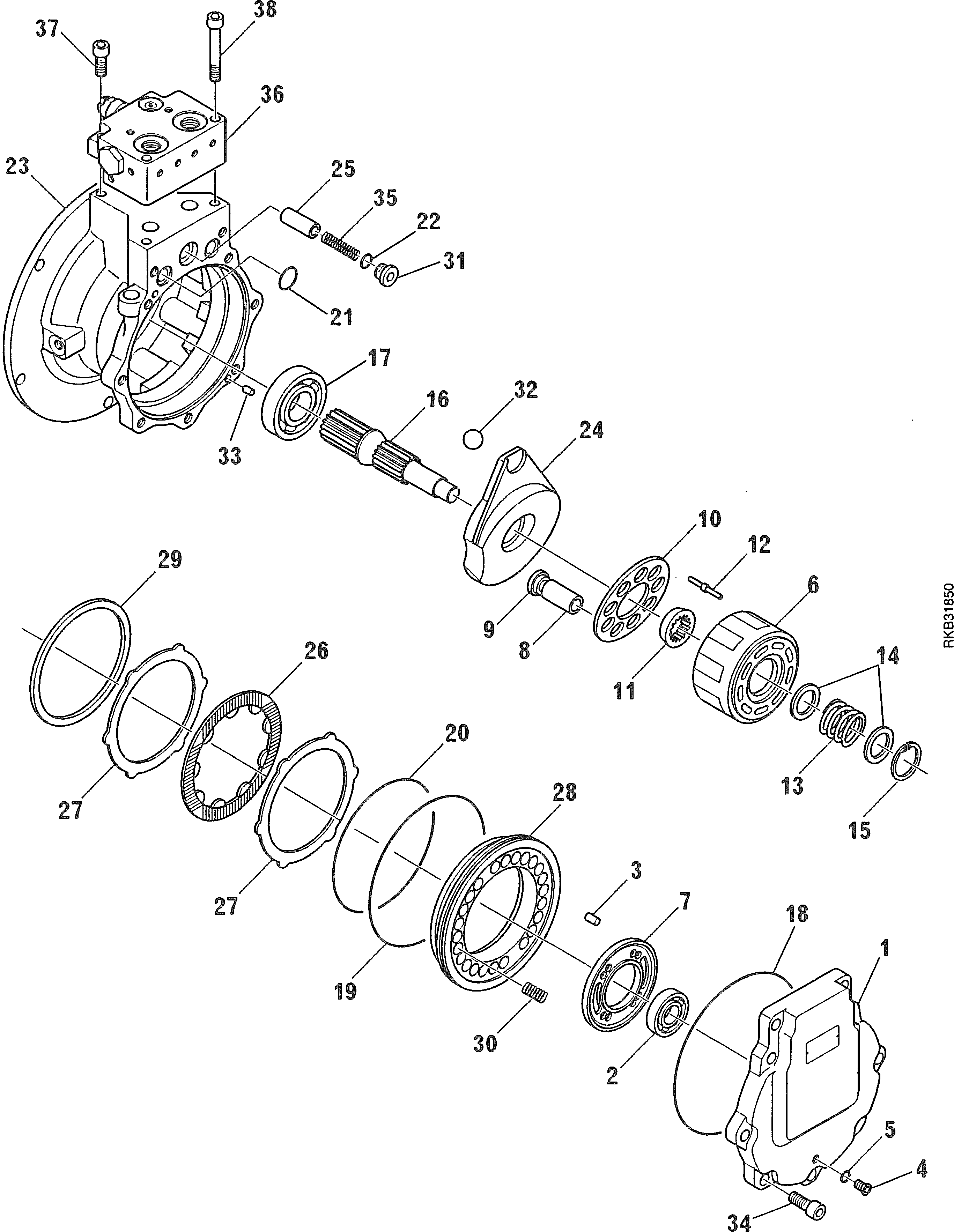 .MOTOR ASS'Y (FUPMV2B4528BA) KOMATSU