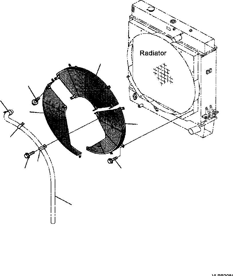 GUARD, R.H. FAN 425-03-23432 KOMATSU
