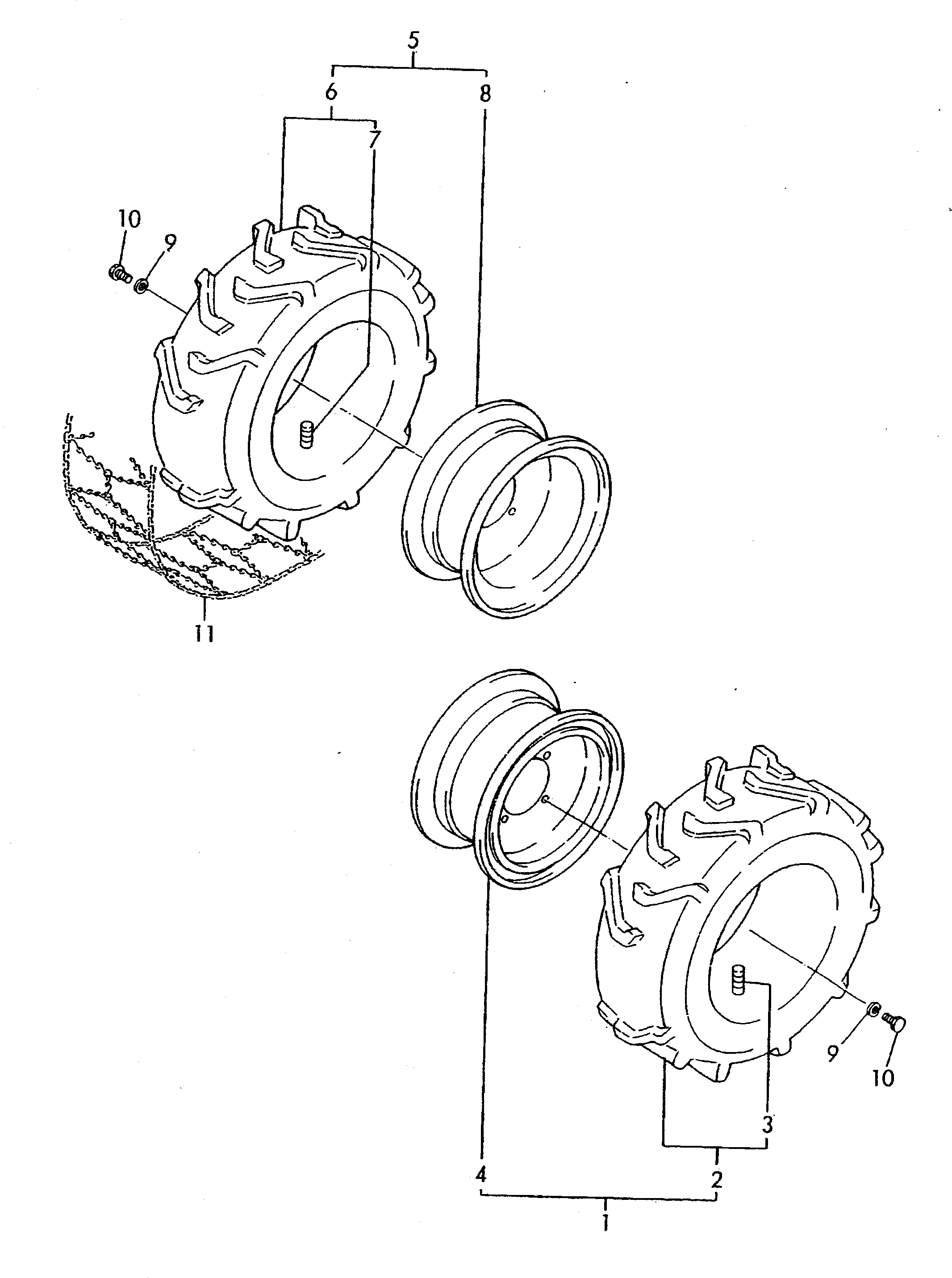 TIRE ASS'Y,L.H. YM172519-35110 KOMATSU