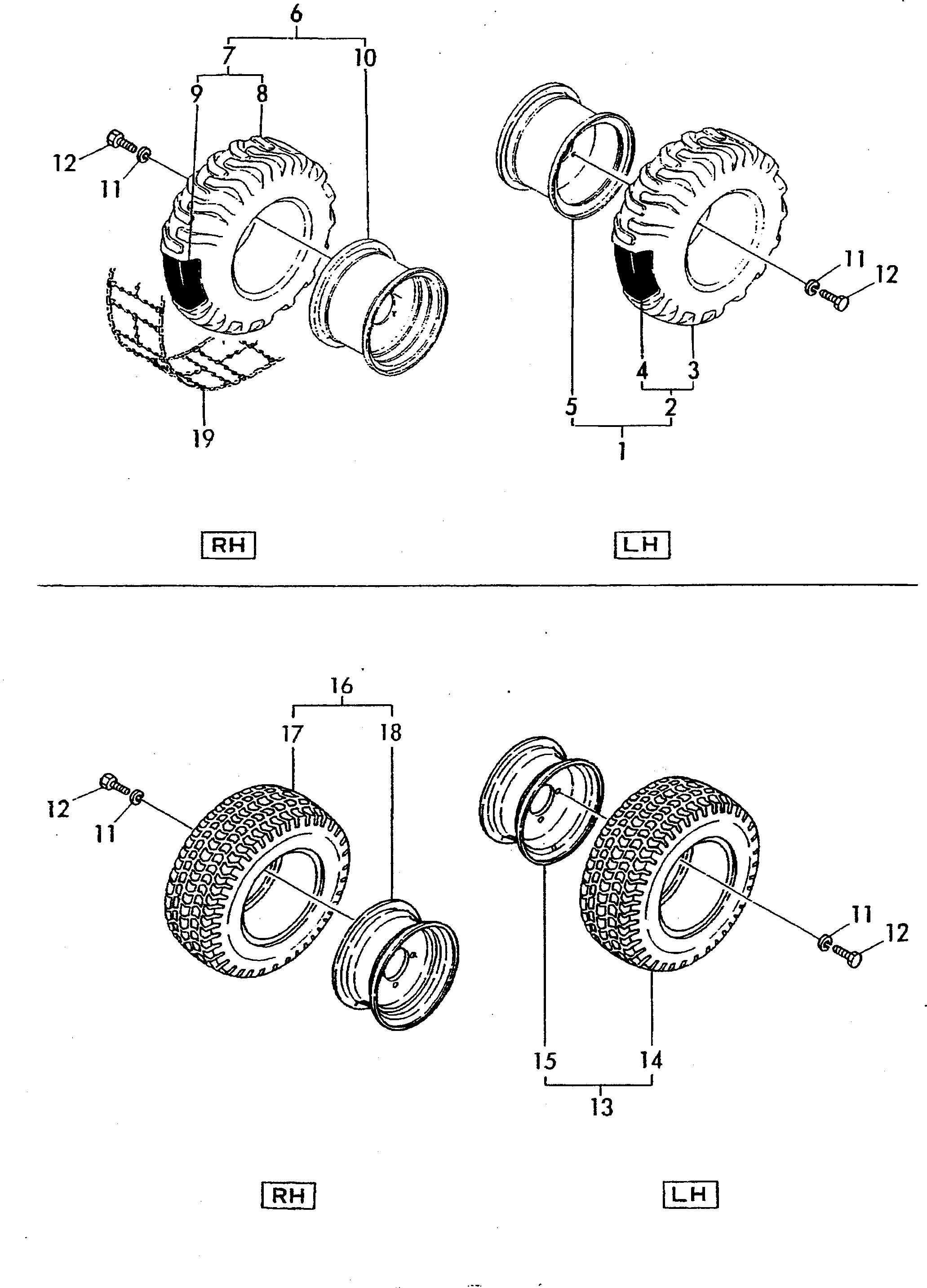 TIRE ASS'Y,R.H. YM172519-35170 KOMATSU