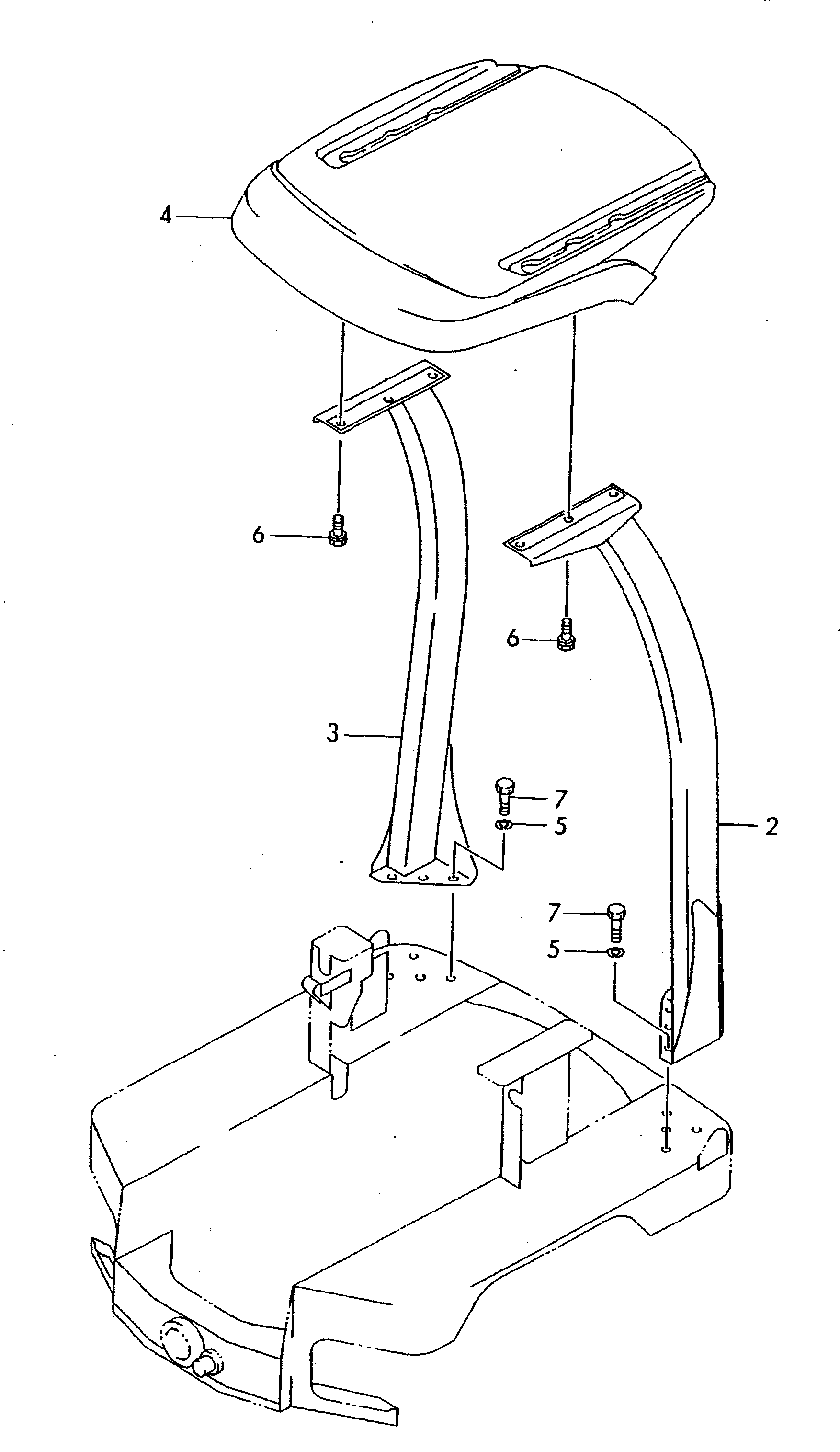 POLE,WHITE (14) (YM172519-68220-1) YM172519-68220 KOMATSU