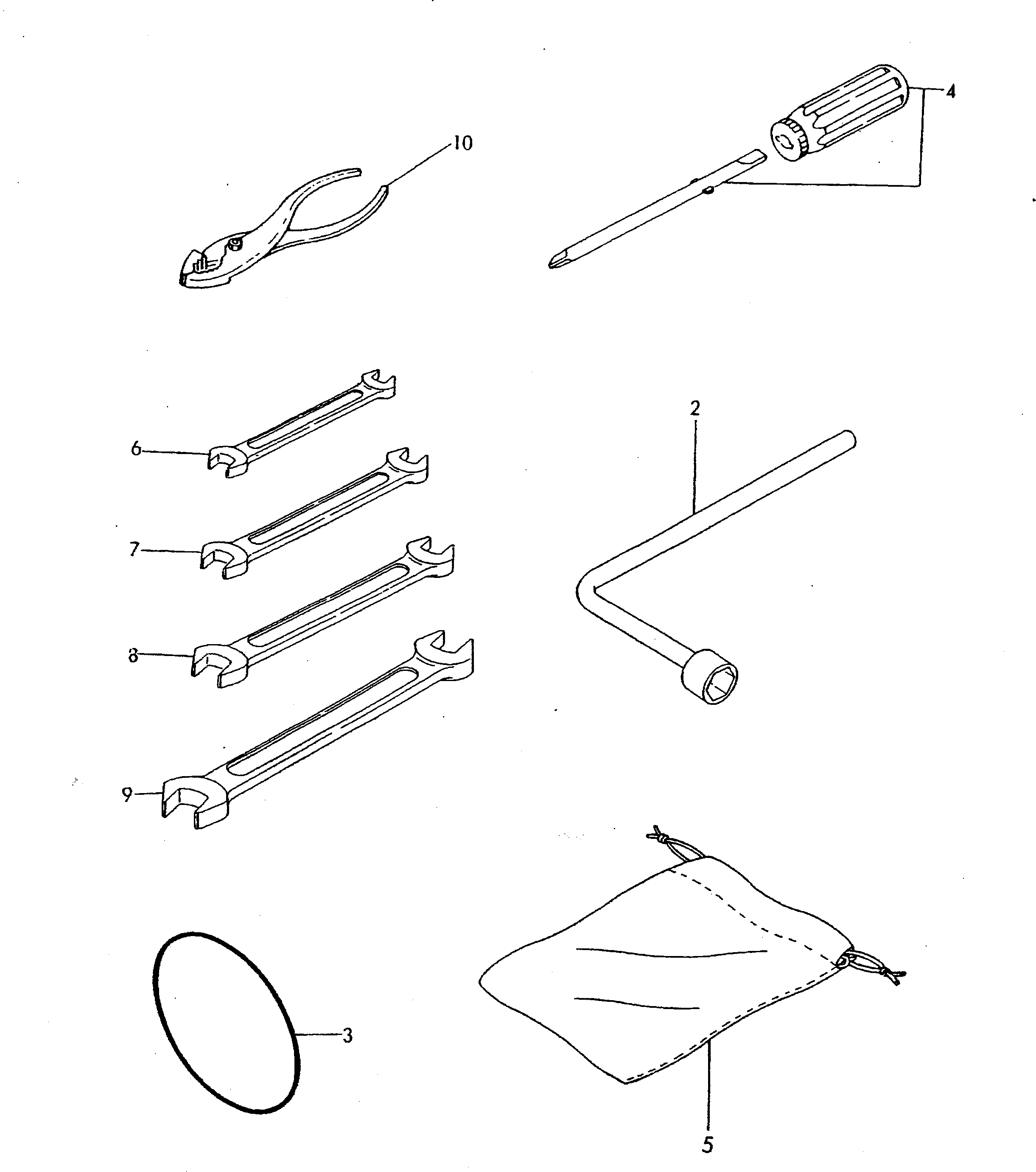 TOOL SET YM772519-05110 KOMATSU
