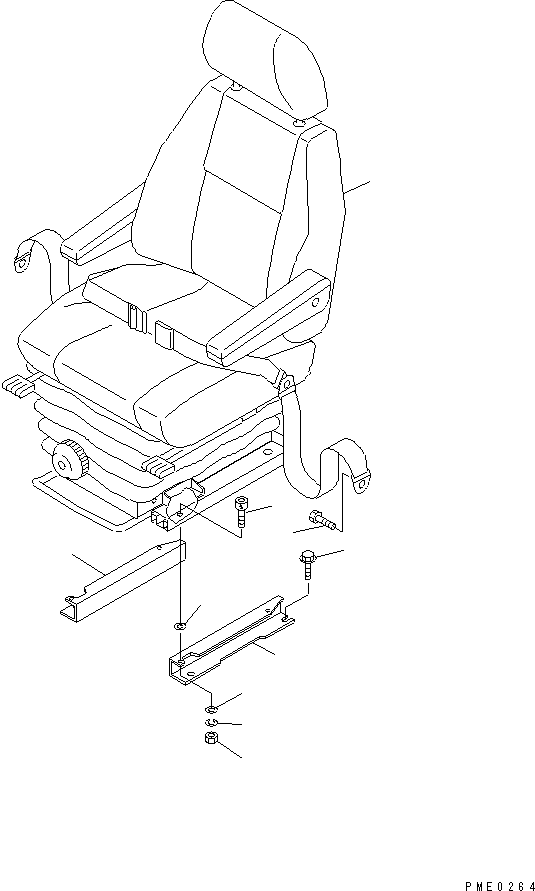 SEAT ASS'Y,(SEE FIG. 5317) (423-960-2100) KOMATSU