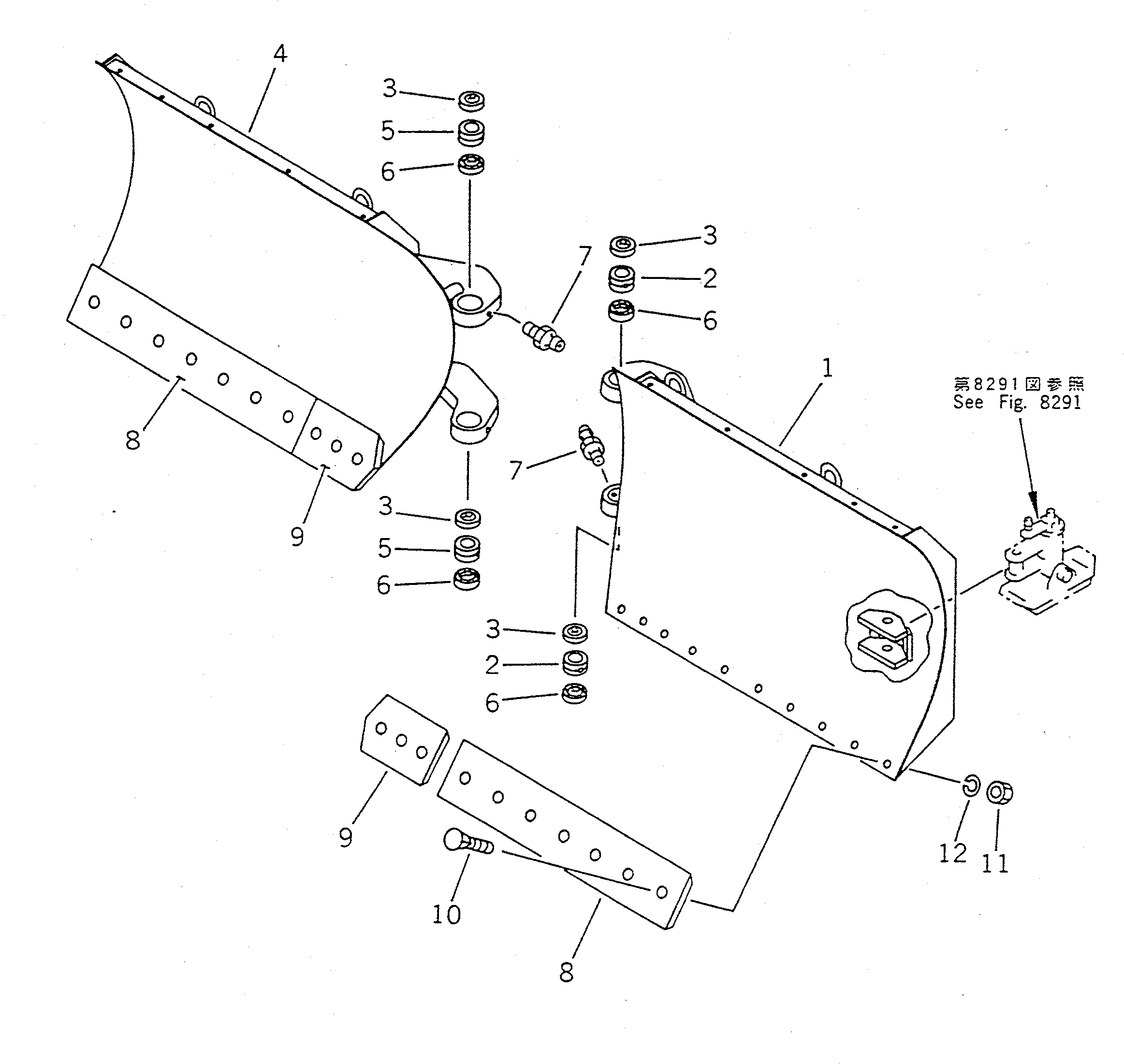 BLADE,L.H. 416-S72-1110 KOMATSU