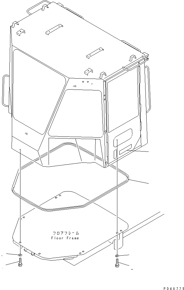 кабина в сборе 418-923-2000 KOMATSU