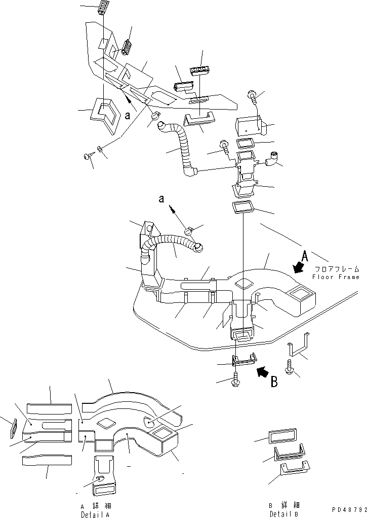 DUCT,R.H. 418-07-23840 KOMATSU