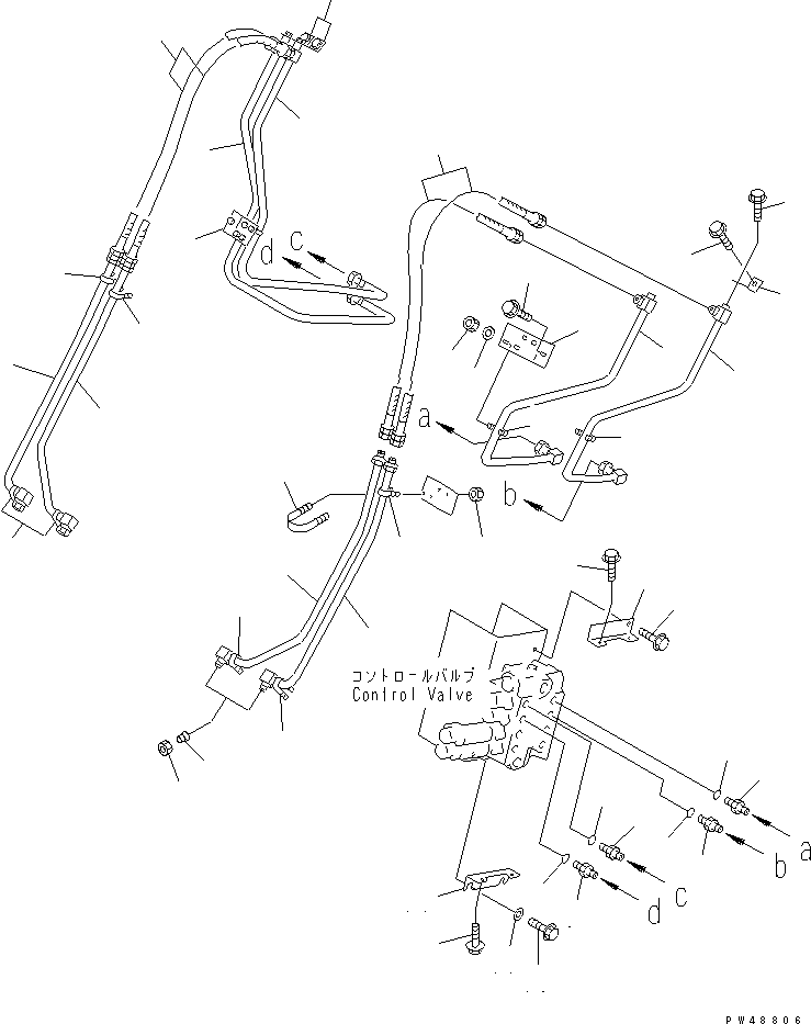 Трубка левая 417-V88-2140 KOMATSU
