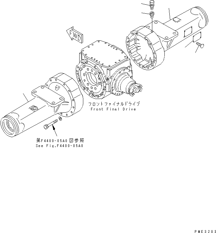 AXLE ASS'Y,FRONT (LIMITED SLIP DIFF.) (416-22-20030) KOMATSU