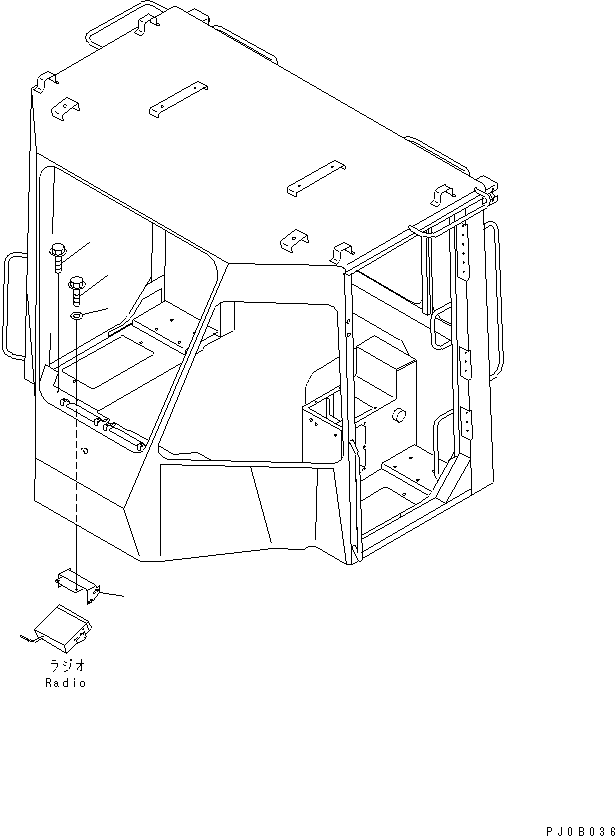 BRACKET,RADIO 419-923-2120 KOMATSU