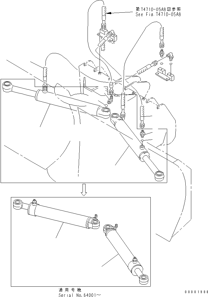 CYLINDER GROUP,ANGLE¤ L.H. (707-00-X7280) KOMATSU
