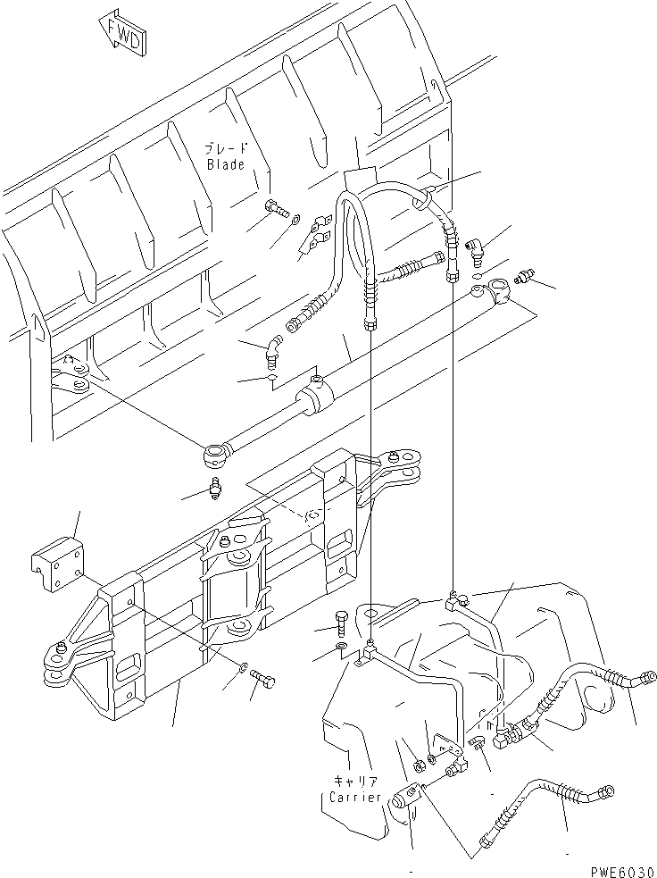 CYLINDER GROUP,SIDE SHIFT (707-00-X7290) KOMATSU