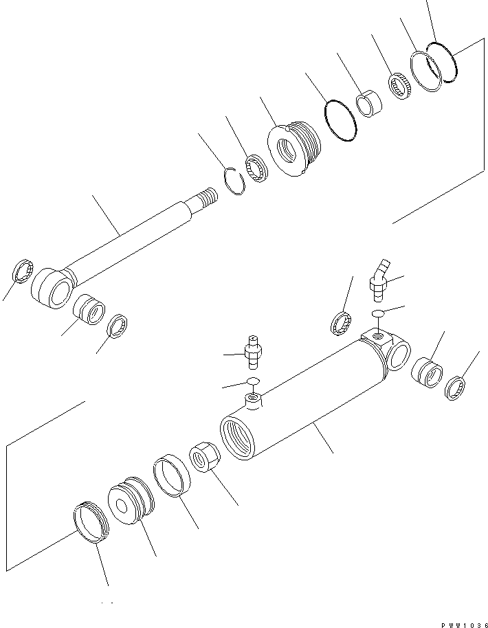 CYLINDER GROUP,TILT (\8\707-00-X7330) KOMATSU