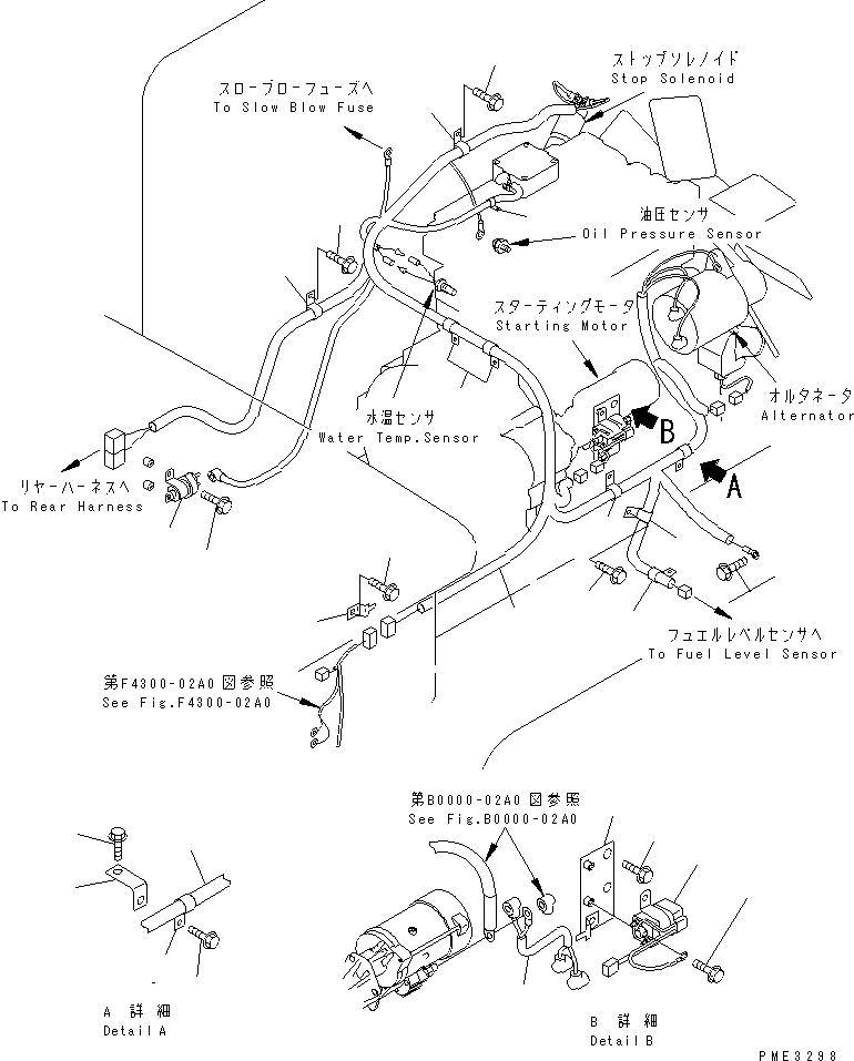 WIRING HARNESS,(WITH 90A ALTERNATOR) 416-J65-2130 KOMATSU