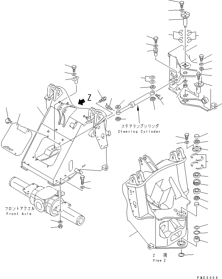 FRAME,FRONT 416-V89-2132 KOMATSU