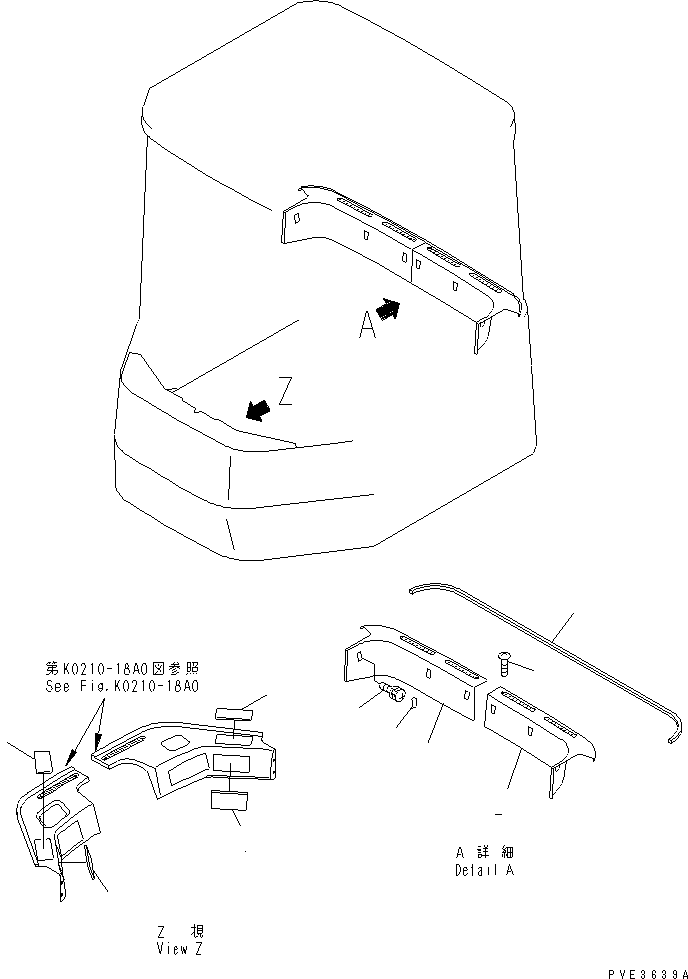 ROPS CAB ASSY,(WITHOUT RADIO) (416-926-2050) KOMATSU