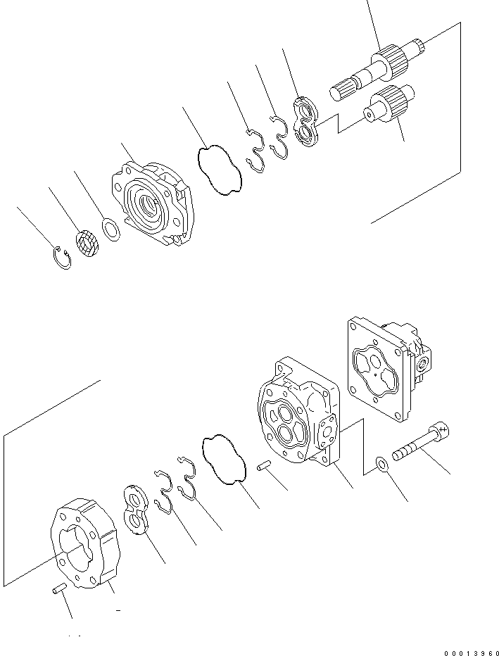 PUMP ASS'Y,(SAR(3)56) 705-22-35180 KOMATSU