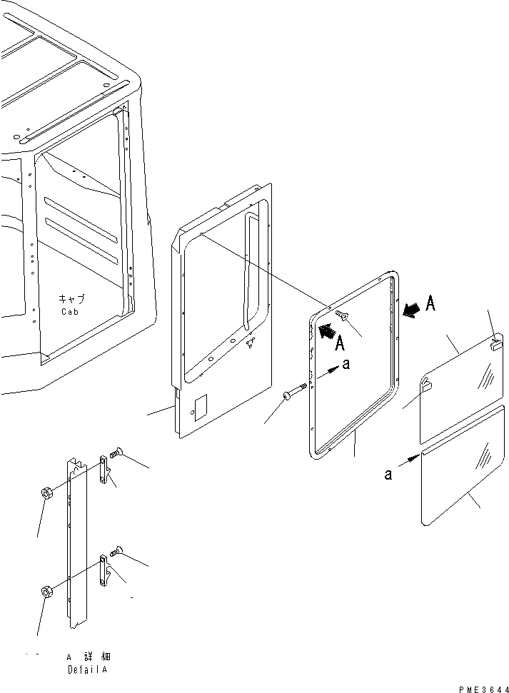 DOOR ASS'Y,L.H. 417-56-21212 KOMATSU