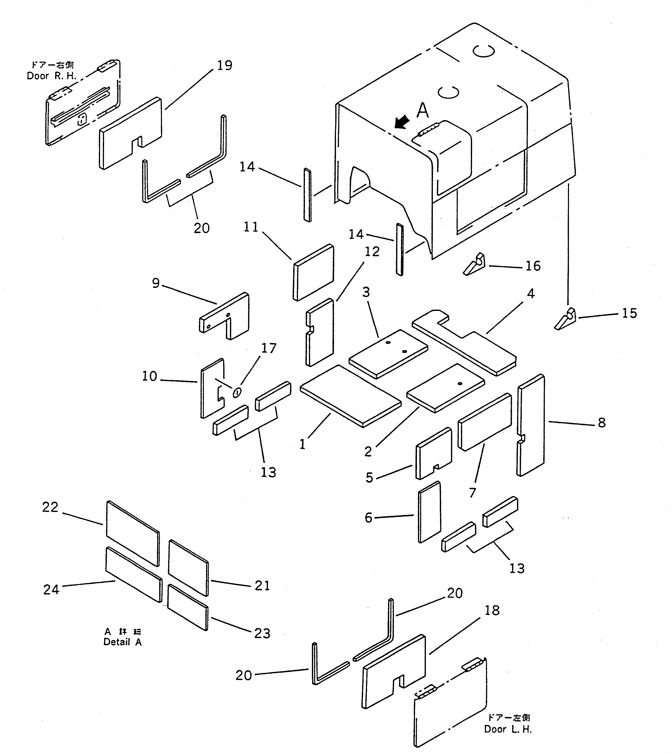 SHEET,R.H. 416-S06-1640 KOMATSU