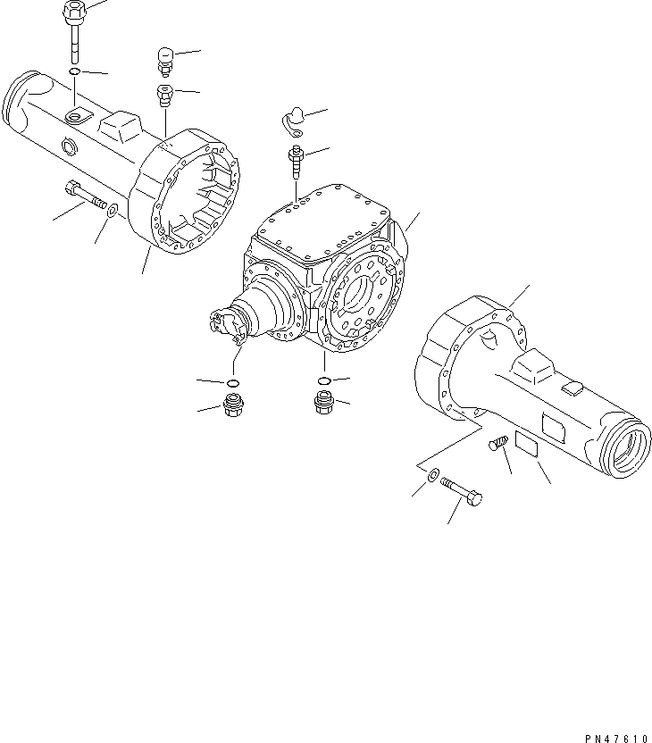AXLE ASS'Y,REAR (\2\417-23-20000) KOMATSU