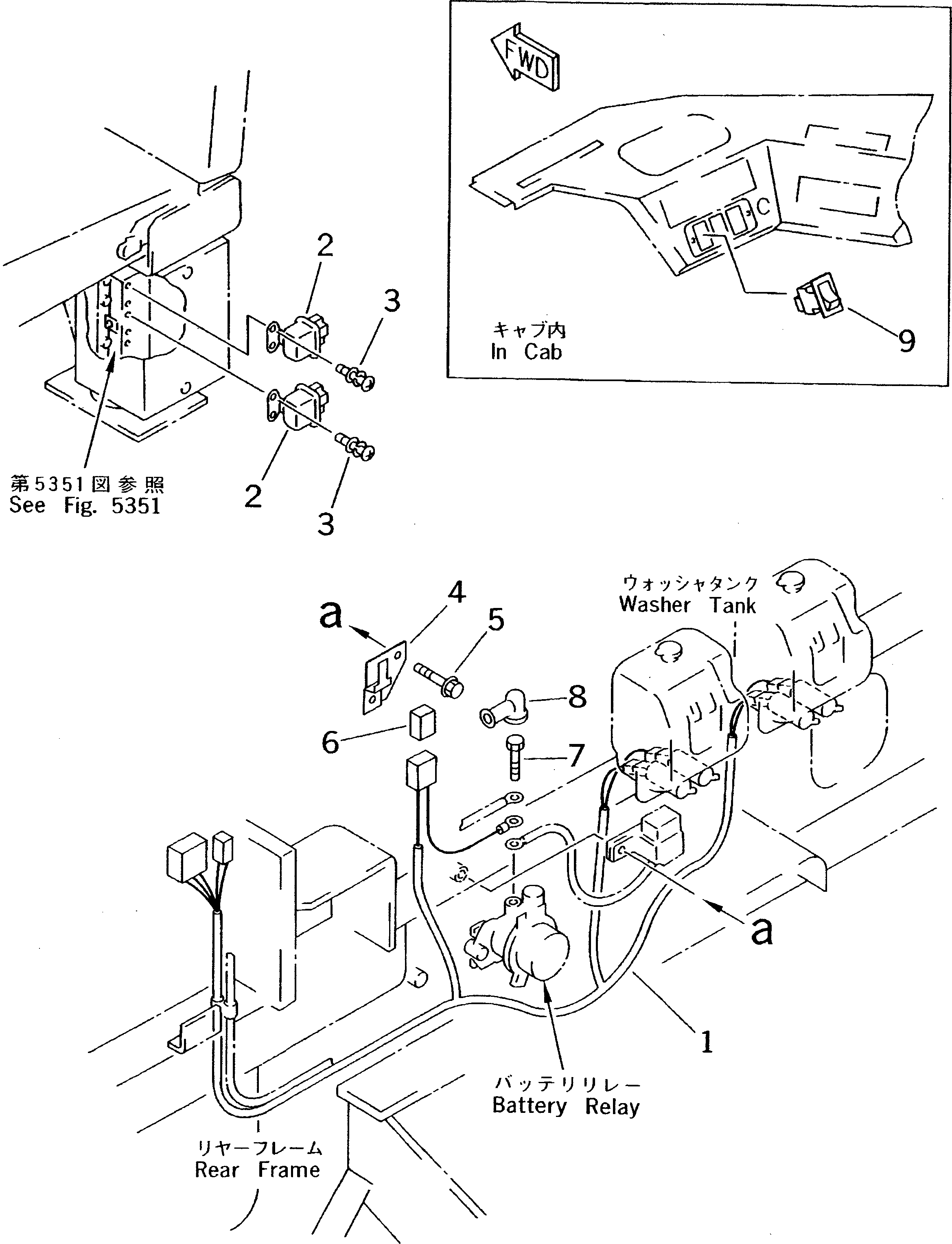 WIRING HARNESS,WASHER TANK (416-944-2120) KOMATSU