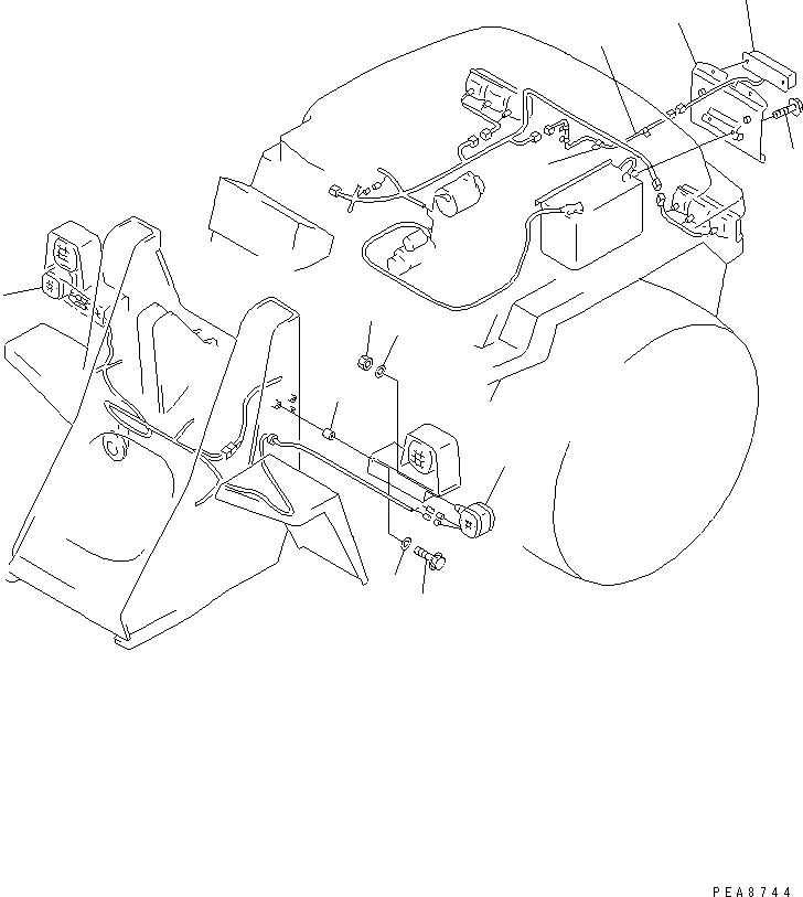 Фонарь в сборе 42A-06-13130 KOMATSU