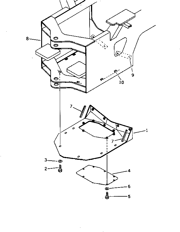 FRAME,(MODIFIED PART) 418-971-1142 KOMATSU