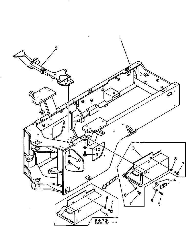 FRAME,REAR (MODIFIED PART) 418-V30-1110 KOMATSU