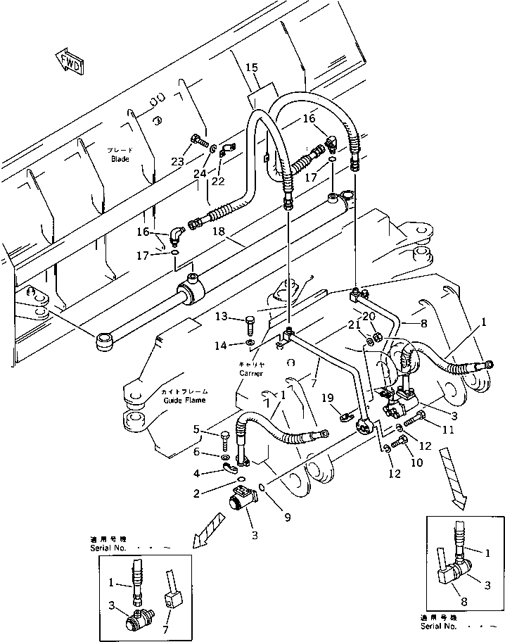 Трубка правая 418-905-1361 KOMATSU