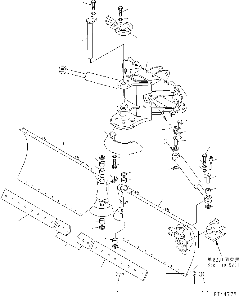 BLADE,R.H. 418-866-1141 KOMATSU