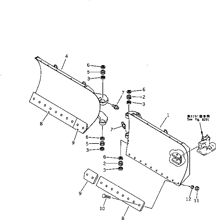 BLADE,L.H. 418-S72-1310 KOMATSU