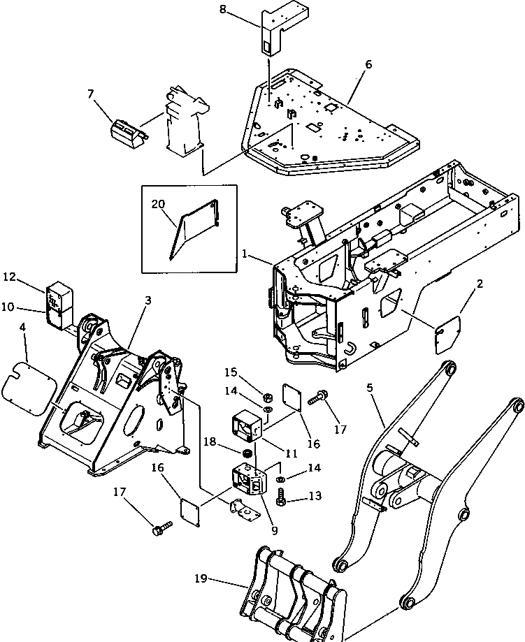 FRAME,REAR (MODIFIED PART) 418-911-1530 KOMATSU