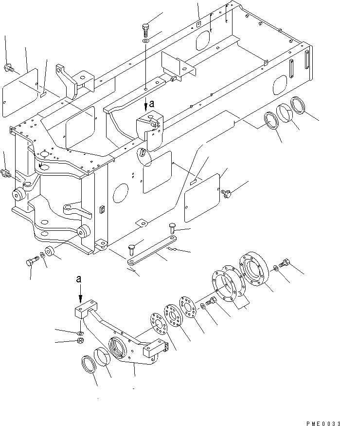 Задняя рама \0\418-911-2530 KOMATSU