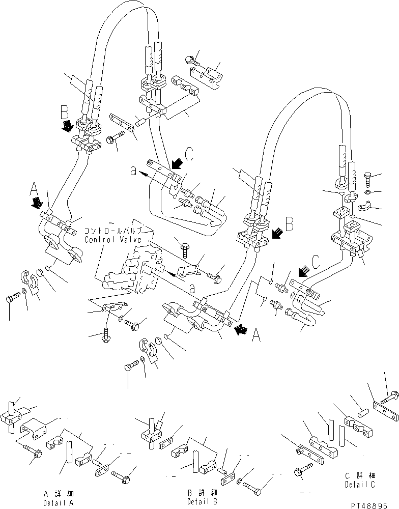 Трубка правая 418-V88-2140 KOMATSU
