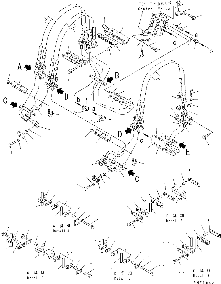 Трубка правая 418-V89-2140 KOMATSU