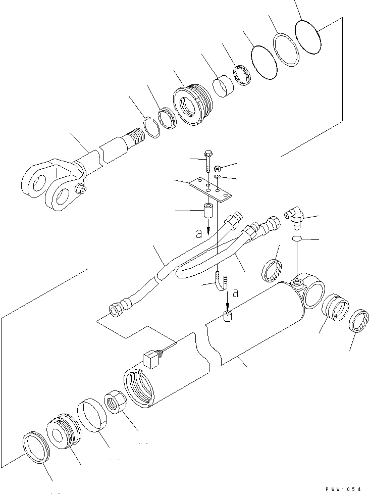 CYLINDER GROUP,LIFT (\8\707-00-X7390) KOMATSU