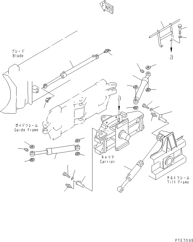 CYLINDER GROUP,TILT (707-00-X7730) KOMATSU