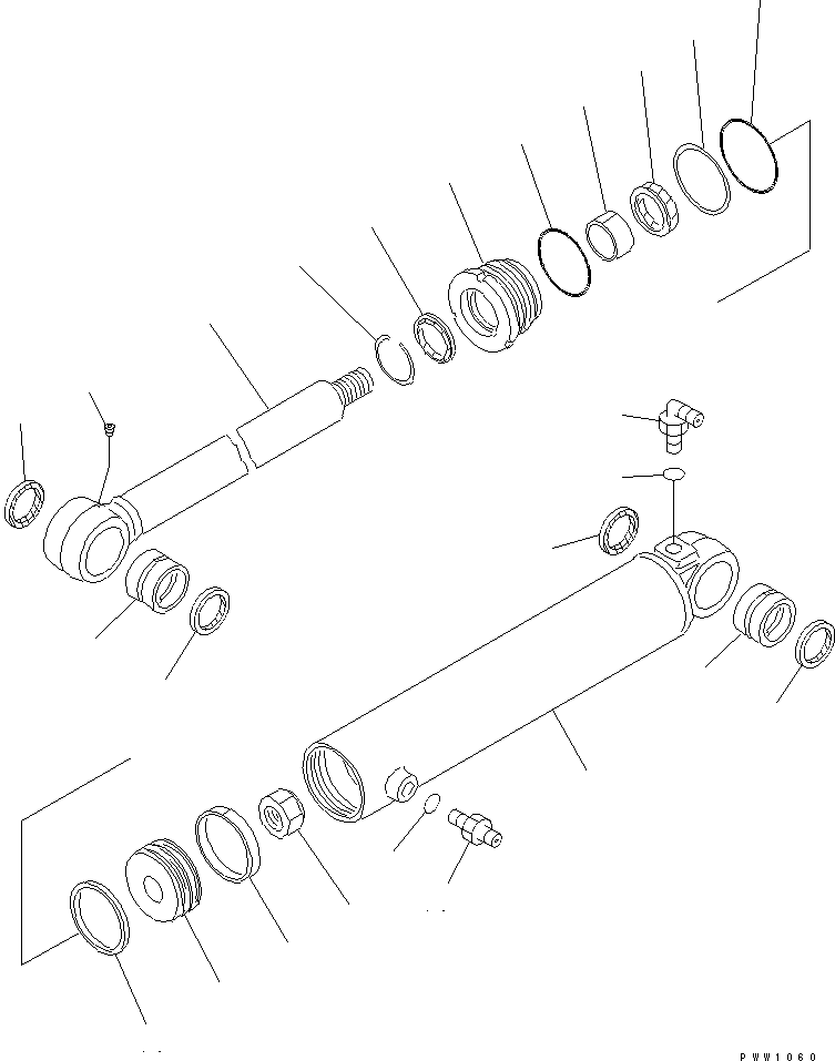 CYLINDER GROUP,BLADE¤ L.H. (\8\707-00-X7640) KOMATSU