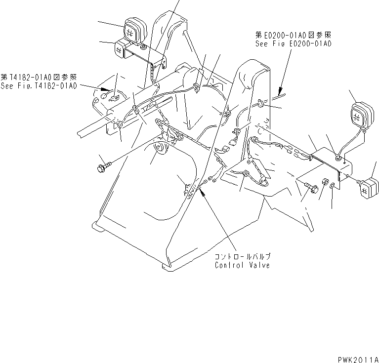 Кронштейн левый 362-Z80-4110 KOMATSU