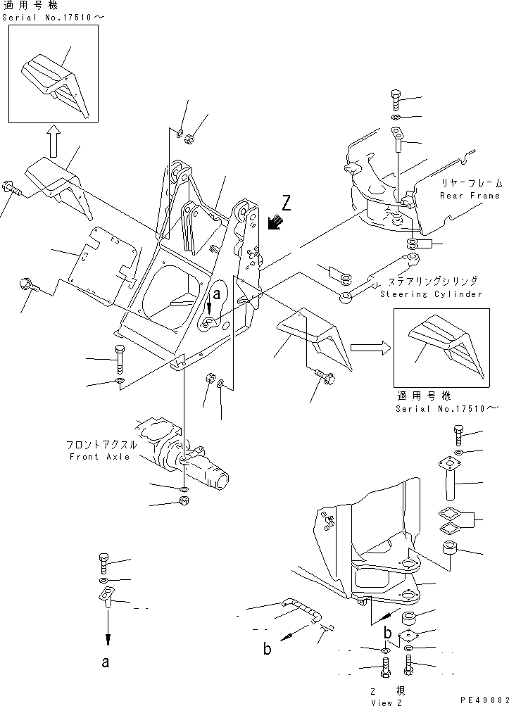 FRAME,FRONT (FOR PREESSURE PICK UP) 362-877-4222 KOMATSU