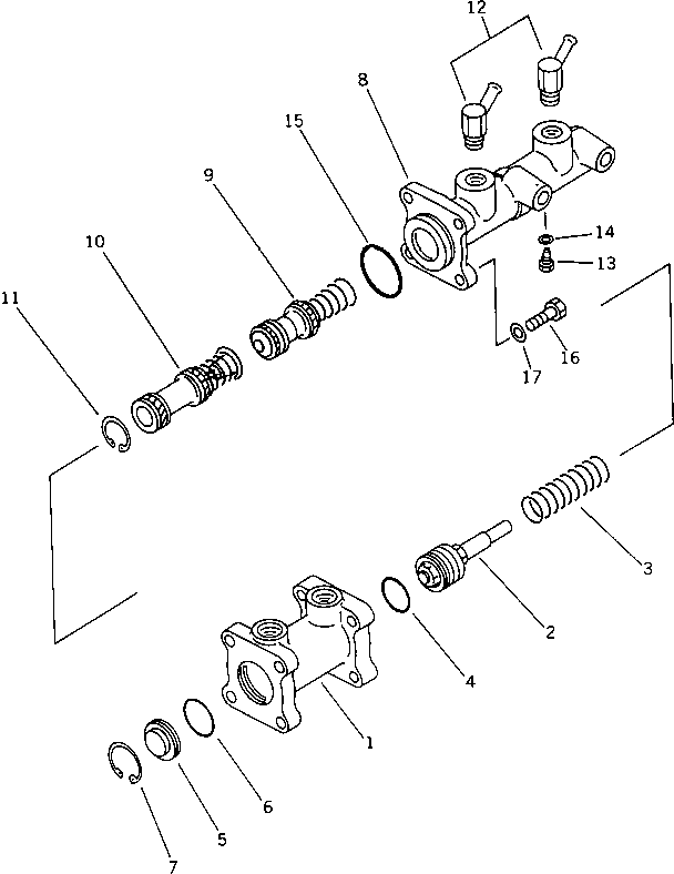 CYLINDER ASS'Y,BOOSTER AND MASTER 419-43-13700 KOMATSU