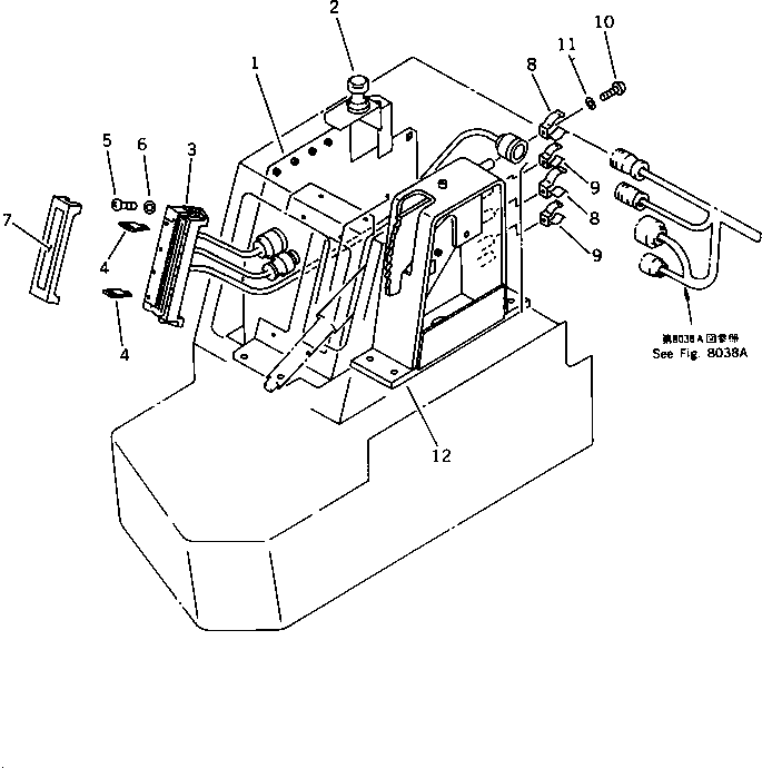 BRACKET,(MODIFIED PART) 418-944-1762 KOMATSU