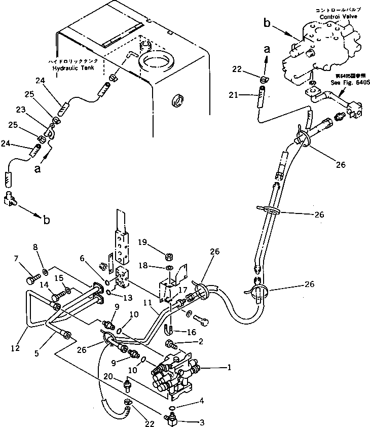 TUBE,(FOR 3-SPOOL VALVE) 419-V89-1130 KOMATSU