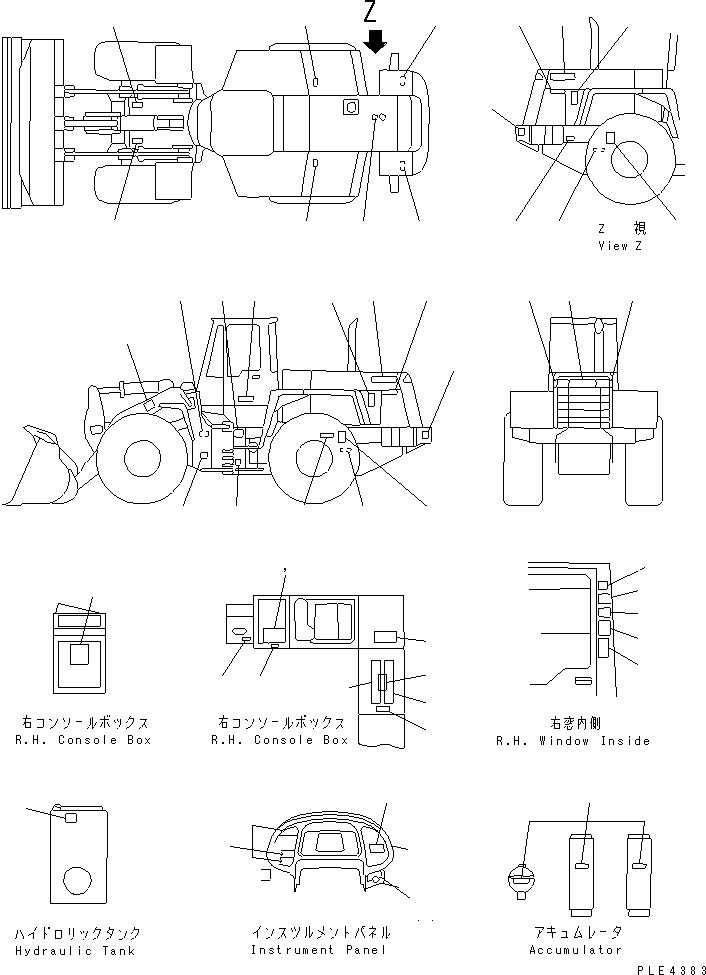 PLATE¤ OPERATING,(MONO LEVER TYPE)(W/FRONT ATT) 09674-1001 KOMATSU