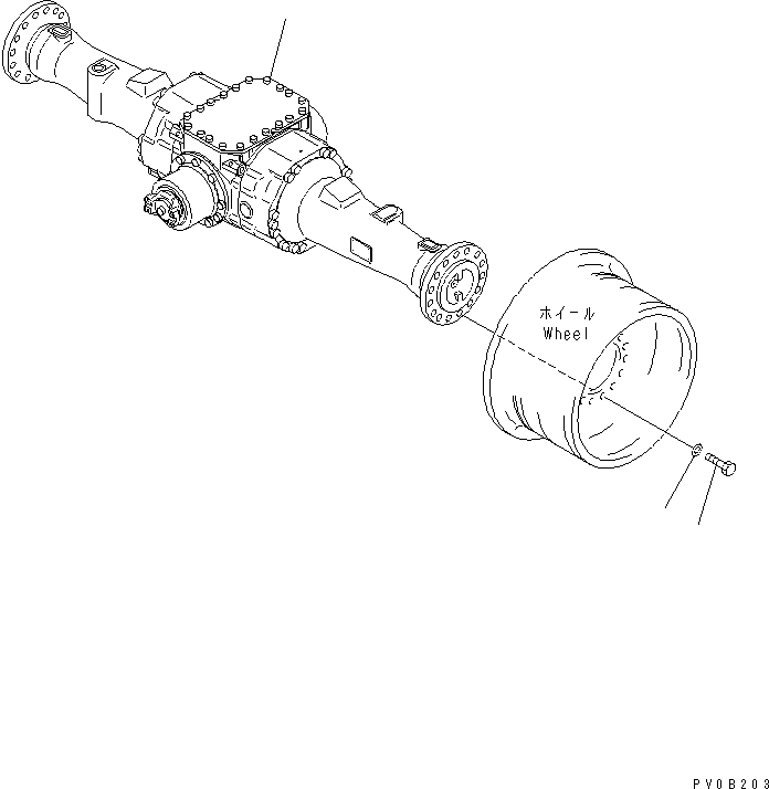 AXLE ASS'Y,REAR \0\419-23-20012 KOMATSU
