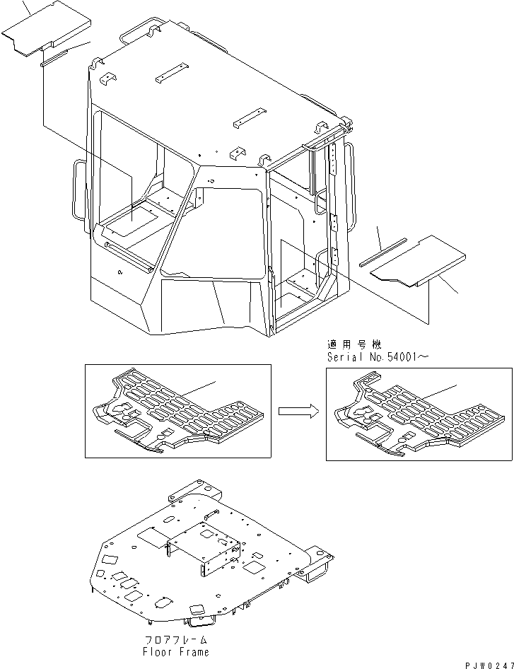 Коврик пола 419-V89-2410 KOMATSU
