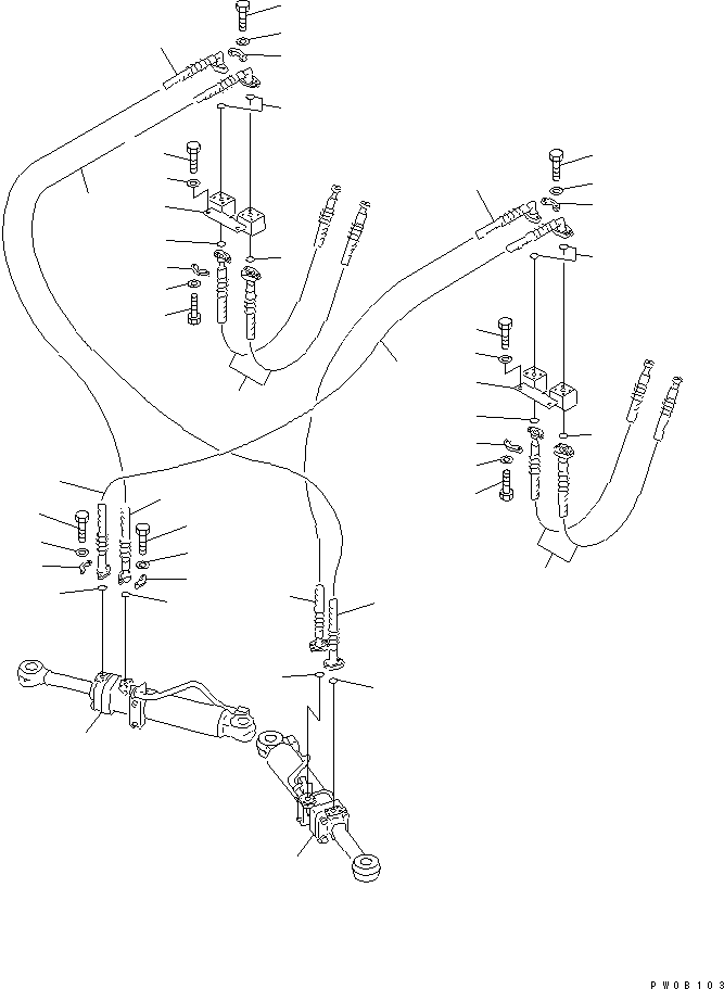 CYLINDER GROUP,L.H. (707-01-X7220) KOMATSU